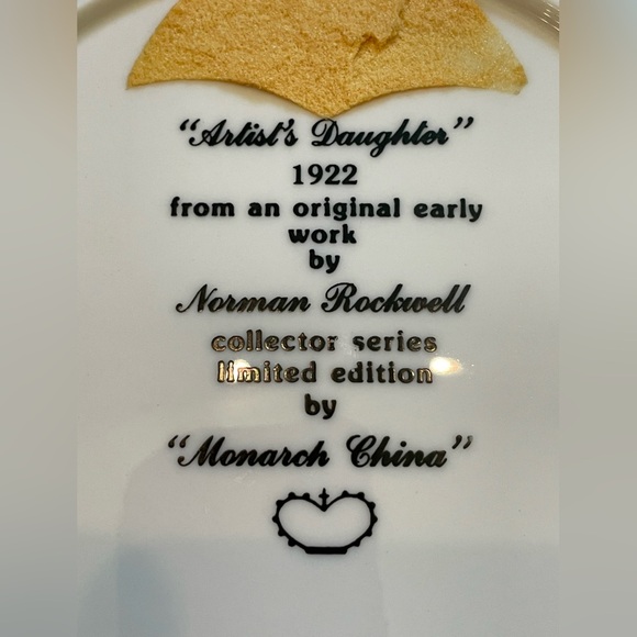 Limited Edition Norman Rockwell Collector Series Plate “Artist Daughter” - Picture 8 of 12
